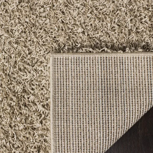 Miniatura 7 de SAFAVIEH Alfombra de área de 8x10 pies - Colección Athens Shag - Grande - Beige, no desprende pelusa y fácil de limpiar, ideal para sala de estar