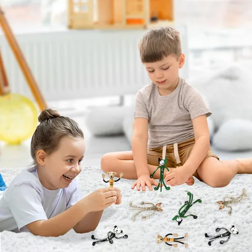 Miniatura 6 de ArtCreativity Halloween Bendable Figures - Set of 12 Flexible Dog and Cat Toys in 4 Spooky Designs, Fun Halloween Toys for Kids, Non-Candy Trick or