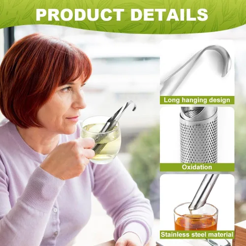 Miniatura 3 de Coladores de té para té suelto, difusor de té de acero inoxidable mejorado, infusores de té de malla extrafina para té suelto, infusor de té