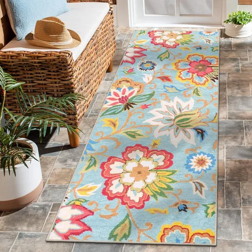 Miniatura 41 de Beeiva Alfombras florales de entrada, lavables para interiores, ultra fina, de 2 x 3 pies, antideslizante, para cocina, tapete de cachemira suave