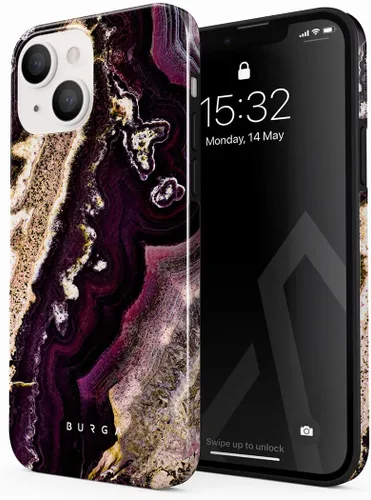 Miniatura 13 de BURGA - Funda compatible con iPhone 12, apta para carga inalámbrica, carcasa rígida híbrida de 2 capas + funda de silicona, resistente, ajuste