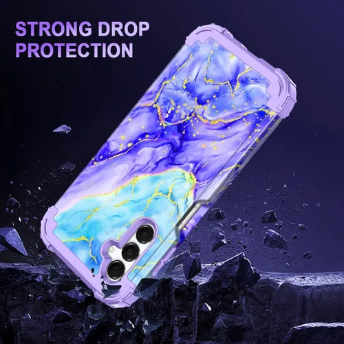 Miniatura 5 de Casetego Funda para Galaxy A16 5G, Tres Capas de Alta Resistencia Robusta a Prueba de Golpes, Protección Completa Rugosa de PC Duro + Parachoques