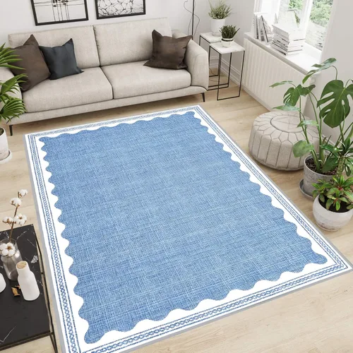 Miniatura 44 de Alfombra a cuadros de 2 x 3 pies, alfombra negra y blanca moderna para entrada interior, alfombra pequeña lavable a cuadros para baño, alfombra