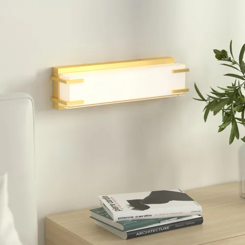 Miniatura 6 de Lámparas LED para baño sobre espejo, luz de tocador de 16 pulgadas con pantalla blanca lechosa, luz diurna 4000K, acabado cromado, barra de baño