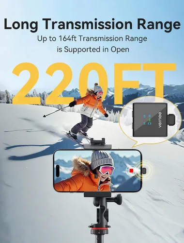 Miniatura 3 de Micrófono Lavalier inalámbrico para iPhone 16 15, Android, tableta, PC, mini micrófono de 3 niveles con reducción de ruido AI, micrófono de iPhone