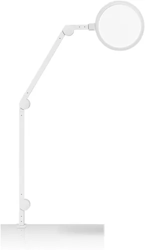 LUME CUBE Edge 2.0 Lámpara LED de escritorio | Luz de escritorio regulable para oficina en casa con puerto de carga USB y brazo oscilante fuerte |