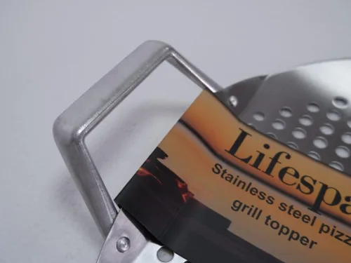 Miniatura 3 de Lifespace Placa de pizza de acero inoxidable/Topper de parrilla