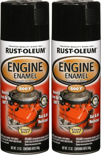 Miniatura 3 de Rust-Oleum 248932 Pintura en aerosol de esmalte para motor, 12 onzas, negro brillante