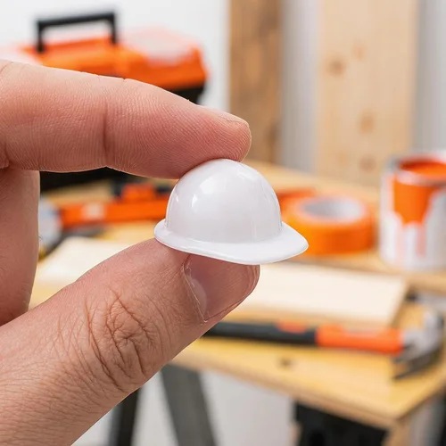 Miniatura 7 de ABOOFAN 10 cascos de pollo para mascotas, mini casco duro, mini sombrero de construcción y casco de seguridad en miniatura, pequeñas gorras