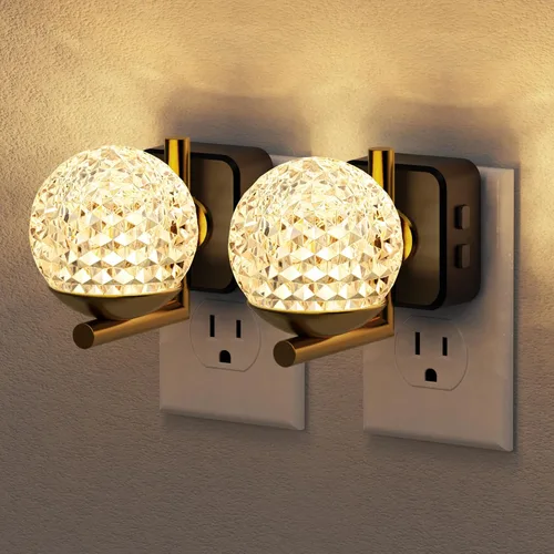 Miniatura 26 de JandCase Luz de Noche LED, Luces Nocturnas Regulables Enchufables en la Pared, Luz Nocturna Moderna con Sensor de Luz Automático de Encender/Apagar