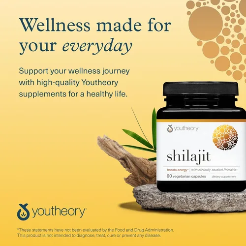 Miniatura 7 de Youtheory Shilajit - Cápsulas PrimaVie Himalayan Shilajit - Apoya la energía, la resistencia y la resistencia* - Sin gluten - 60 cápsulas