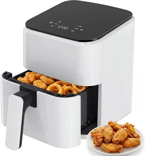 Sweetcrispy Freidora de aire, freidora digital compacta de 3 cuartos de galón con apagado automático, comidas rápidas y fáciles en minutos con cesta