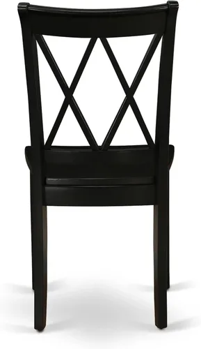 Miniatura 9 de East West Furniture AMCL3-BCH-W - Juego de mesa de comedor de 3 piezas contiene una mesa de cocina redonda con pedestal y 2 sillas de comedor, 36 x
