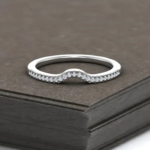 Miniatura 5 de FINEROCK Anillo de novia de diamantes de 1 quilate en oro de 14 quilates