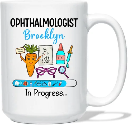 Miniatura 17 de Taza de café personalizada para oftalmólogo con texto en inglés "Thank You For Being An Awesome Oftalmologist", taza de café personalizada
