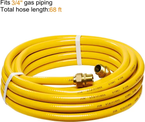 Miniatura 8 de Tubería de Gas Flexible de Acero Inoxidable CSST de 70 pies 3/4'' Antiagrietamiento Utilizada para Equipos de Gas Natural Propano con 2 Conectores