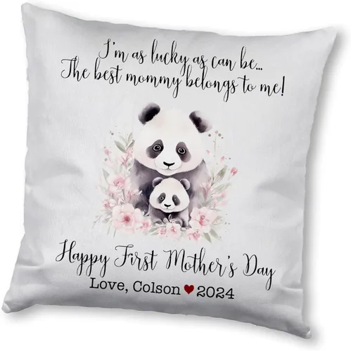 Miniatura 9 de Generic Panda, funda de almohada personalizada para el primer día de la madre, funda de almohada personalizada para el día de la madre, regalo