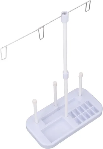 Miniatura 9 de Soporte de hilo de 3 carretes, soporte de carrete de hilo de bordado, organizador de hilo para máquinas de bordado y costura