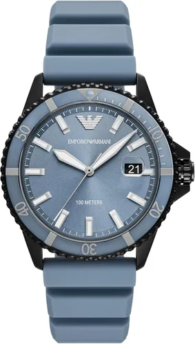 Miniatura 14 de Emporio Armani World Explorer Dive-Inspired Men's Watch with Stainless Steel, Silicone or Leather Band