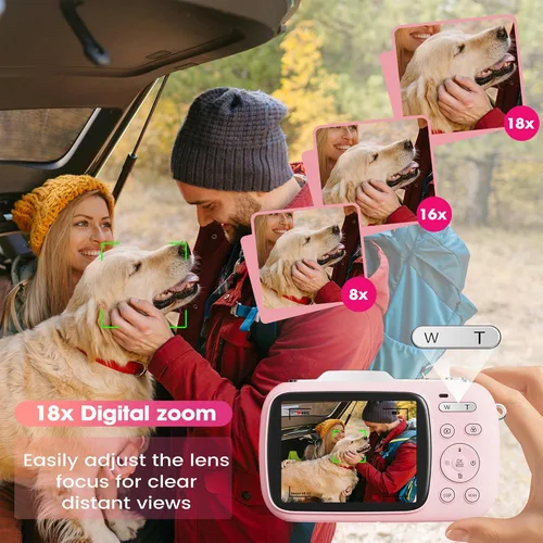 Miniatura 2 de Cámara digital, cámara de vlogging 5K para fotografía, cámara digital de punto y disparo con enfoque automático de 80MP para principiantes