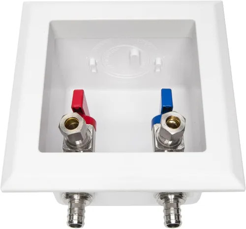 Miniatura 4 de EFIELD Pex Caja de salida de grifo premontada, entrada Pex de púas de 1/2 pulgada con válvula de bola de 1/4 vuelta instalada para suministro