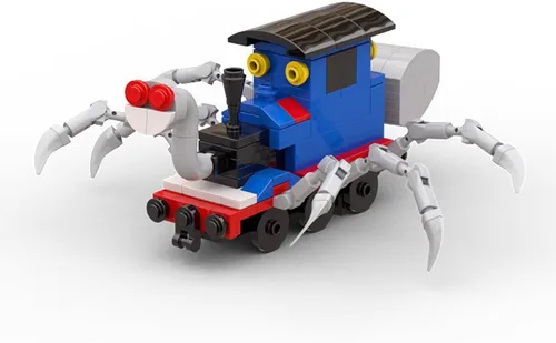 Miniatura 7 de Juego de bloques de construcción de figuras de Charles, juguetes de modelo de monstruo de tren araña de juego de terror, ladrillos de construcción