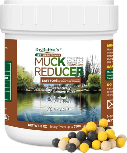 Miniatura 9 de Dr.Raifya's Reductor de polvo - 9.000 gránulos naturales de lodos de estanque y fuente de agua, bacterias beneficiosas seguras para peces y vida