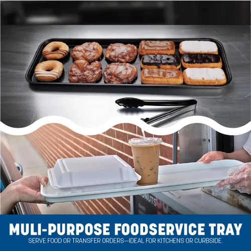 Miniatura 5 de Carlisle FoodService Products 1230FMT309 Bandeja de exhibición de servicio de alimentos, 30 x 12 pulgadas, color negro (paquete de 12)