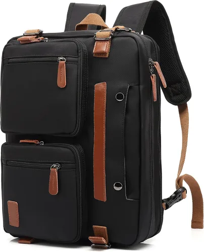 Miniatura 13 de MOLNIA Mochila para laptop de 15.6 pulgadas para hombres y mujeres, maletines 3 en 1 para hombres, bolsa de mensajero, bolsa para computadora