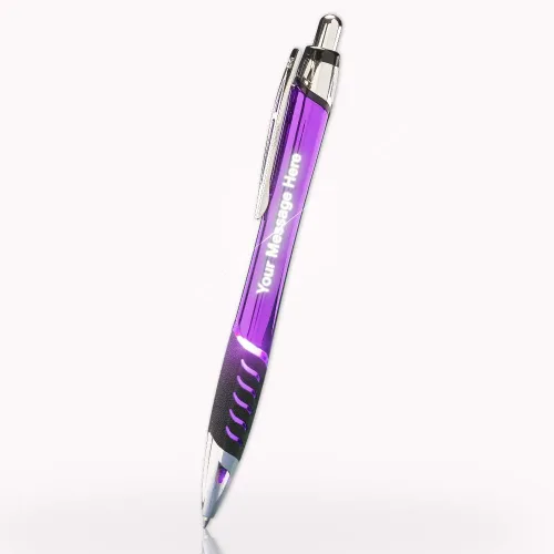 Miniatura 6 de 5 bolígrafos de metal grabados con láser personalizados con grabado iluminado y agarre. Disponible en 5 colores - Personalización gratuita - Haz
