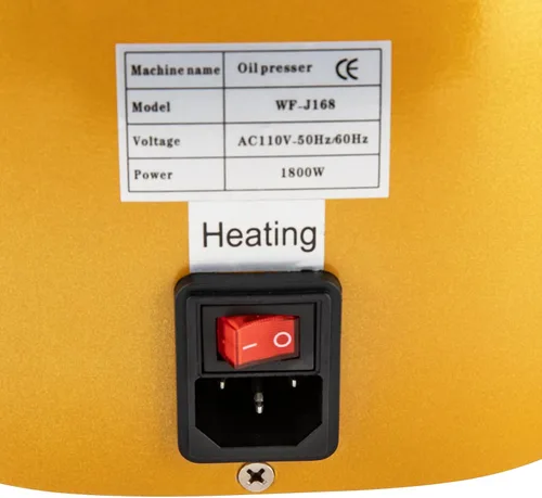 Miniatura 4 de Máquina de prensa de aceite de 1800 W, prensa en frío y caliente, extractor automático de aceite eléctrico para el hogar, aguacate, coco, lino, Oro
