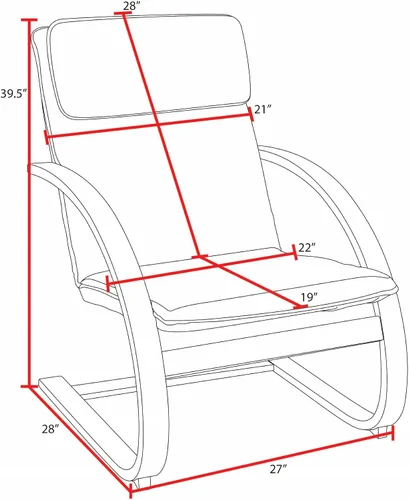 Miniatura 3 de Silla reclinable de madera curvada Niche Mia, de nogal moka/beige, Madera Metal