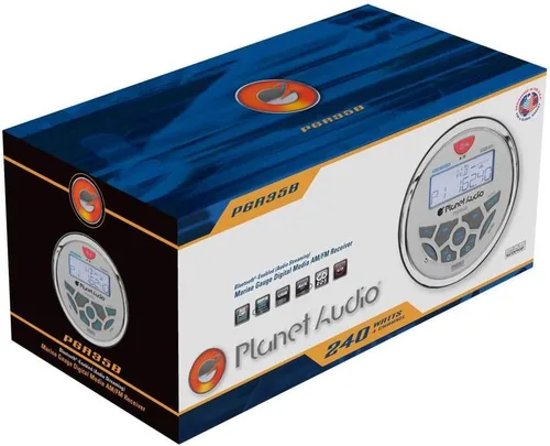 Miniatura 7 de PLANET AUDIO PGR45B Medios digitales de Bluetooth para radio marítimo, Gris