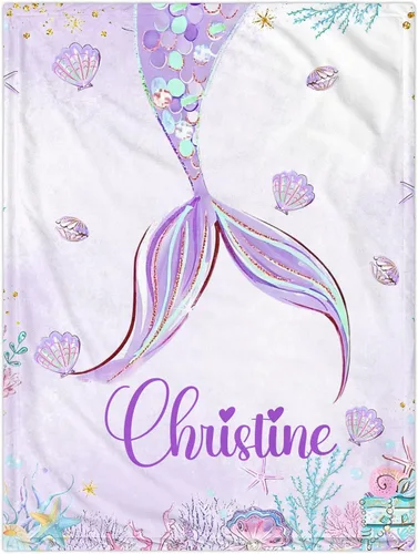 Miniatura 18 de J&SBGFT Manta personalizada para bebé niña, manta de recepción de elefante, regalo personalizado para bebé, esenciales para recién nacidos, 30 x 40