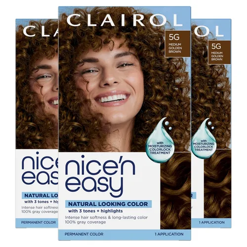 Miniatura 76 de Clairol Nice'n Easy Tinte Permanente para el Cabello, 6 Castaño Claro, Paquete de 3 6 marrón claro