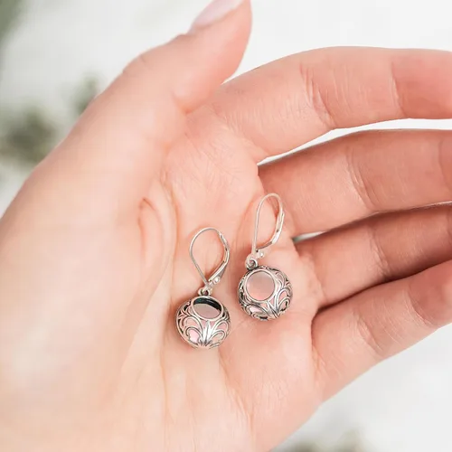 Miniatura 70 de Bottled Up Designs Aretes de encaje vintage hechos a mano, plata esterlina, ecológicos, fabricados en Estados Unidos, regalos de cumpleaños, día