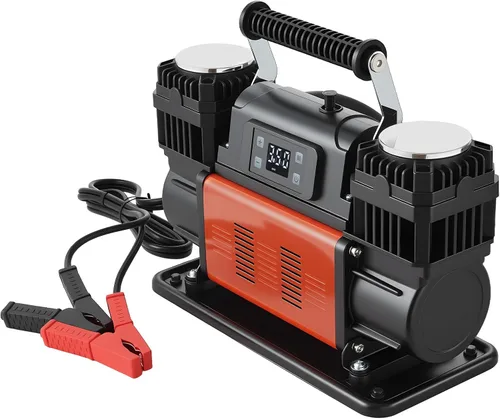 Miniatura 10 de VEVOR Compresor de aire resistente de doble cilindro, inflador de neumáticos portátil de 10.6CFM, bomba de aire todoterreno de 12 V 150 PSI
