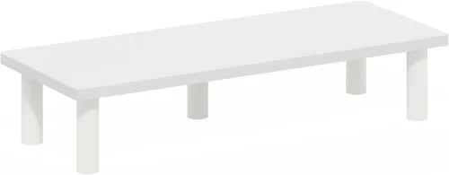 Miniatura 14 de Furinno Turn-N-Tube - Soporte elevador para monitor de esquina con tubos de acero inoxidable, Americano