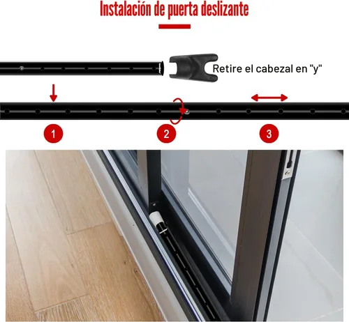 Miniatura 9 de SECURITYMAN Barra de Seguridad 2 en 1 para Puerta y Barra de Seguridad para Puerta Corrediza de Patio (Paquete de 2) con Tapas Intercambiables