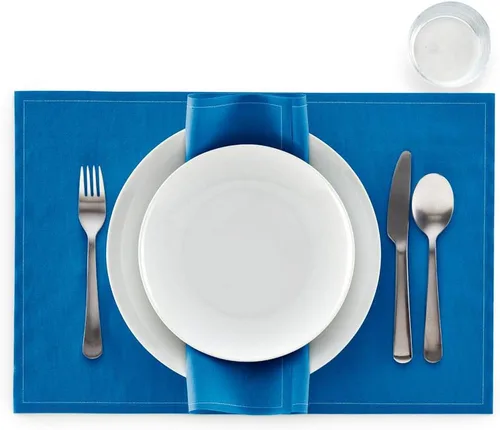 Miniatura 3 de MY DRAP Mantel individual (azul real, paquete de 12)