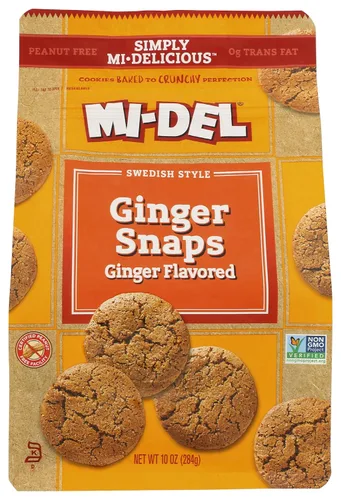 Miniatura 14 de Mi-Del Galletas Snaps de Vainilla - Galletas Crujientes de Vainilla - Certificadas Sin GMO, 0g de Grasa Trans, Galletas Saludables (Paquete de 8)