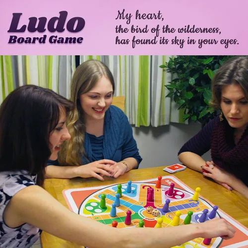 Miniatura 6 de Juego de mesa Ludo de 20 pulgadas, juego de Ludo para adultos para 2-6 jugadores, juegos de mesa de Ludo y parchís, adecuados para reuniones