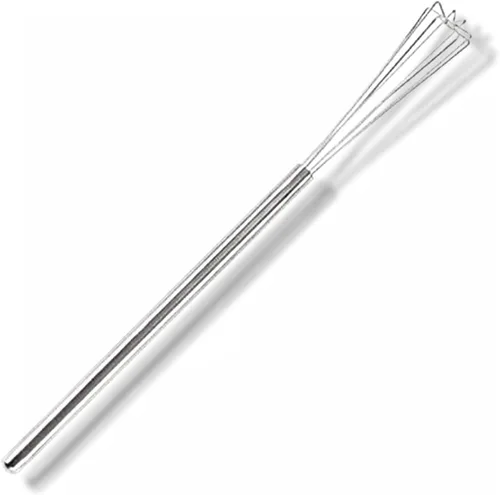 Miniatura 9 de Rattleware Batidor de café plano de acero inoxidable de mango largo de 11 pulgadas, herramienta de cocina plateada para mezclar sin grumos, duradera