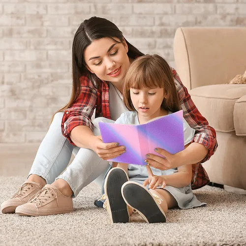 Miniatura 6 de FIODAY Paquete de 2 álbumes de fotos de 4 x 6 pulgadas con purpurina para niños, cada mini álbum tiene capacidad para 52 fotos, álbumes de fotos