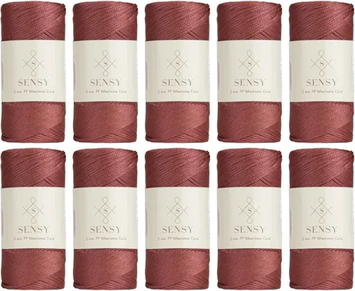 Miniatura 131 de Sensy Premium Cuerda de Poliéster de 2mm 251 Yardas Cuerda de Polipropileno 100% Cordón de Macramé 2mm Cordón para Bolsa de Ganchillo Cuerda