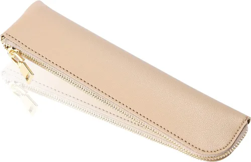 Miniatura 22 de Estuche de lápiz de cuero Sluxa, estuche delgado y suave para bolígrafos, estuche pequeño para lápices para adultos, estuche de lápiz de cuero