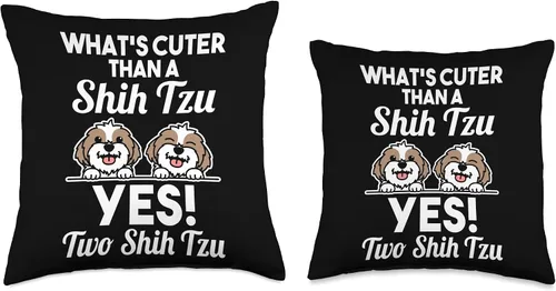 Miniatura 3 de Dog Lover Shih Tzu Owner Gift Two Shih Tzus - Almohada de 16 x 16 pulgadas, multicolor