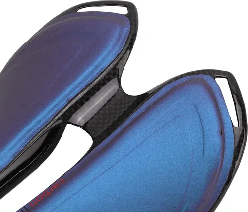 Miniatura 7 de Dilwe Sillín de fibra de carbono, cojín hueco ultra ligero del asiento de la silla de montar para la bicicleta de carretera de montaña (azul)