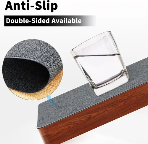 Miniatura 4 de DOLOPL Juego de 6 manteles individuales de piel sintética azul polvoriento, resistentes al calor, para mesa de comedor, impermeables, a prueba