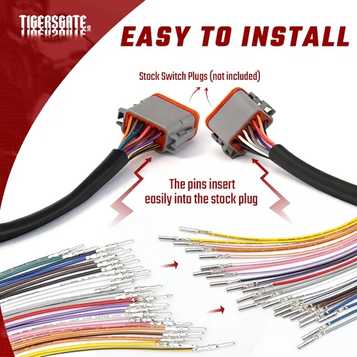 Miniatura 3 de Para cables de control de interruptor de bus Touring CAN-Bus 1996-2006 14" y 16" Kit de arnés de extensión de manillar compatible con modelos Harley